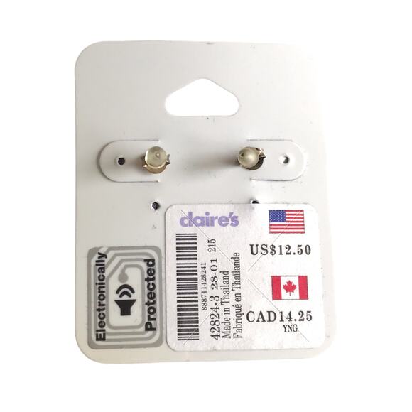 Claire’s Sterling Silver Heart Earrings Studs Posts Wedding Bridal Holiday Party - Picture 5 of 6